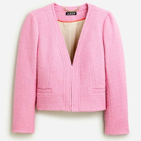 J. Crew Jackets & Coats Nwt J Crew Pink Wool Tweed Lady Jacket
